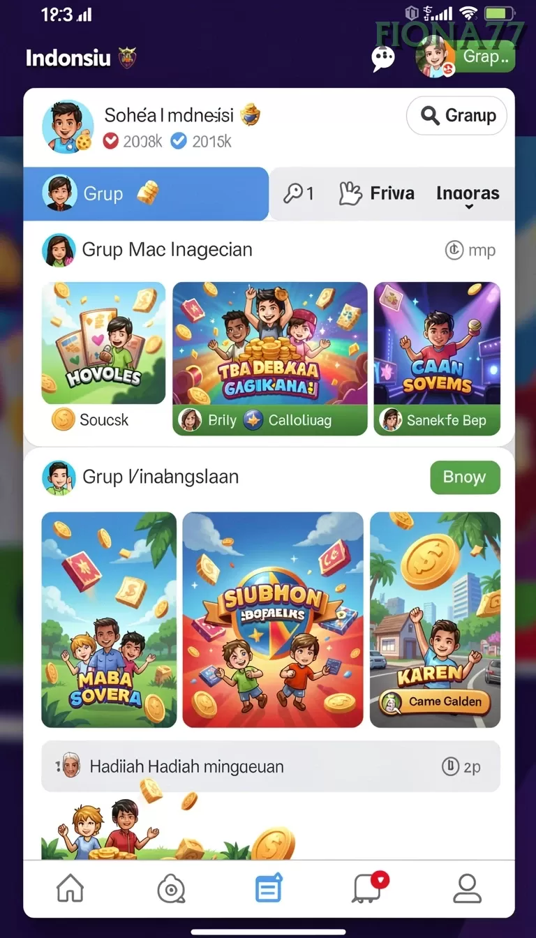 Cuplikan layar PRPRPR — menu navigasi